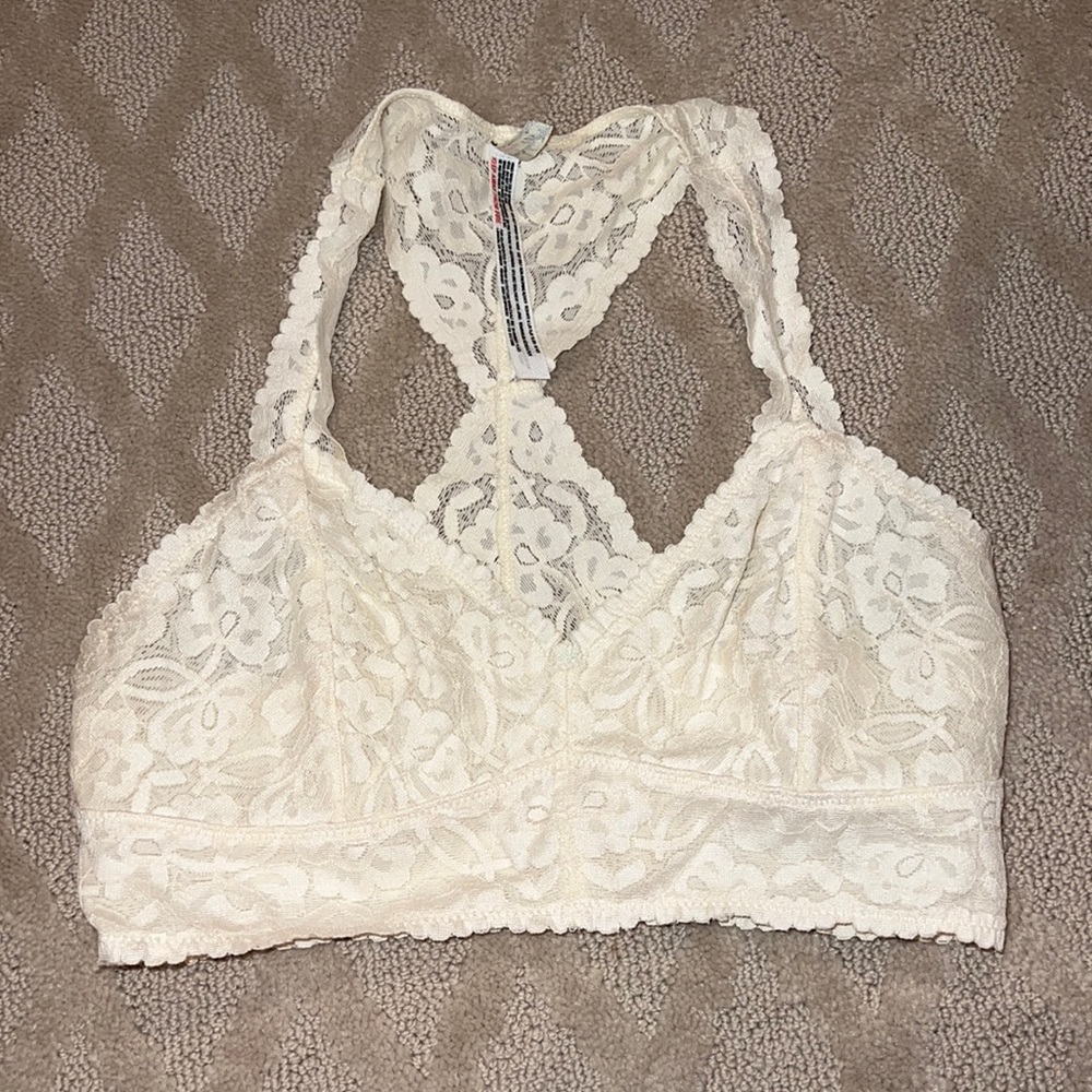free people white bralette